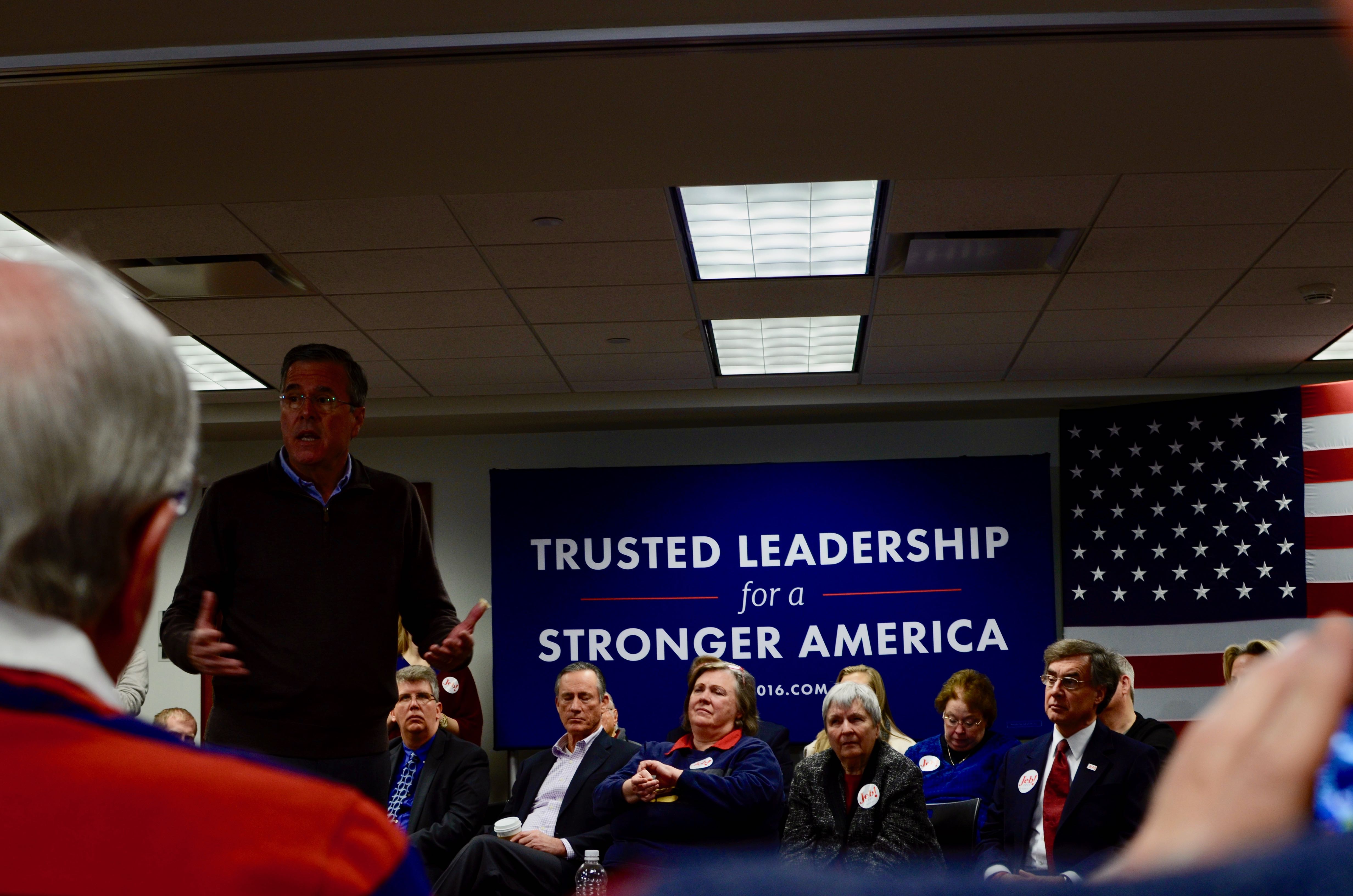 Photo of Jeb! at Coralville, Iowa, by Monica Alexander.